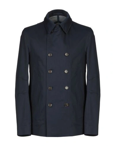 Shop Esemplare Coats In Dark Blue