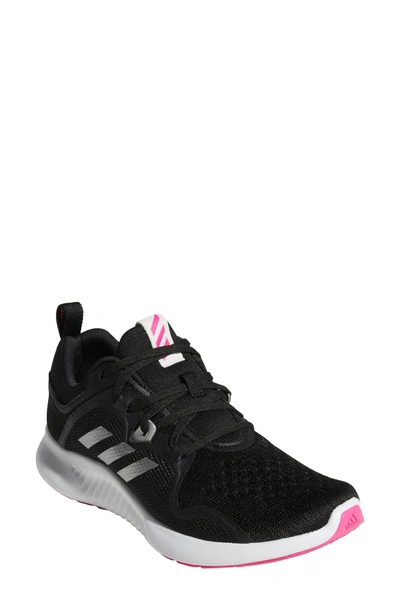 Shop Adidas Originals Edgebounce Running Shoe In Black/ White/ Shock Pink