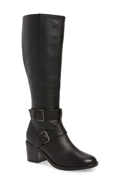 Shop Gentle Souls By Kenneth Cole Verona Knee-high Riding Boot In Black Leather