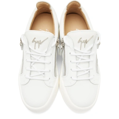 Shop Giuseppe Zanotti White Gail Sneakers