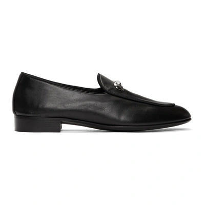 Shop Giuseppe Zanotti Black Archibald Loafers In Wht/black