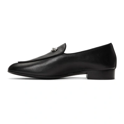 Shop Giuseppe Zanotti Black Archibald Loafers In Wht/black