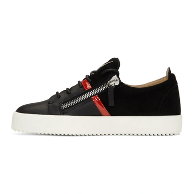 Shop Giuseppe Zanotti Black May London Sneakers In Black/red