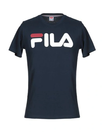 Shop Fila T-shirt In Dark Blue