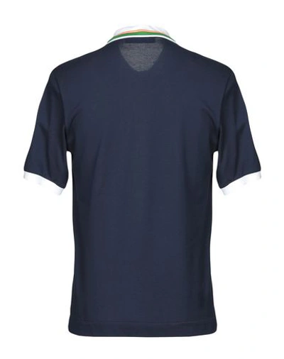 Shop Msgm Polo Shirt In Dark Blue
