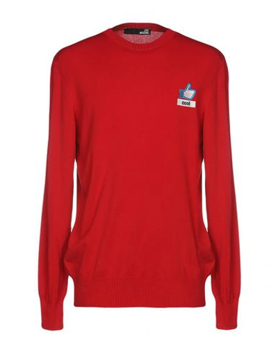 Shop Love Moschino Man Sweater Red Size S Viscose, Polyamide