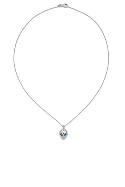Shop Alina Abegg Opening Ceremony Alien Necklace In Blue