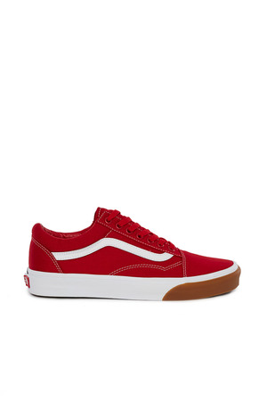 vans gum bumper old skool red