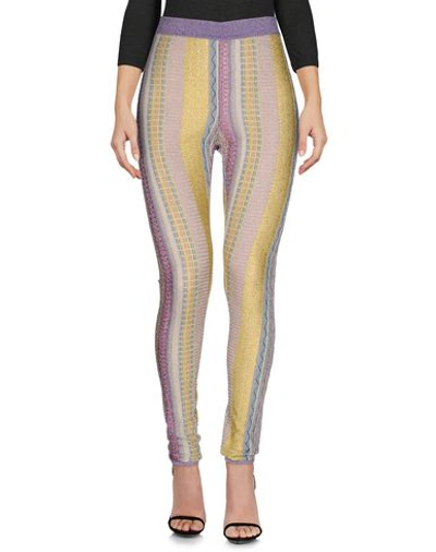 Shop Missoni Leggings In Purple