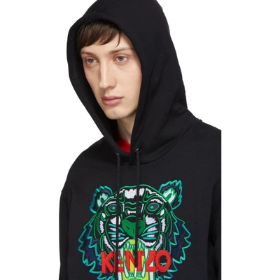 Shop Kenzo Black Tiger Hoodie In 99 Black