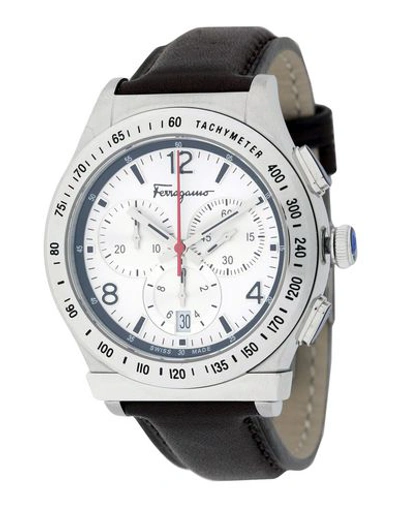 Shop Ferragamo Wrist Watch In Silver