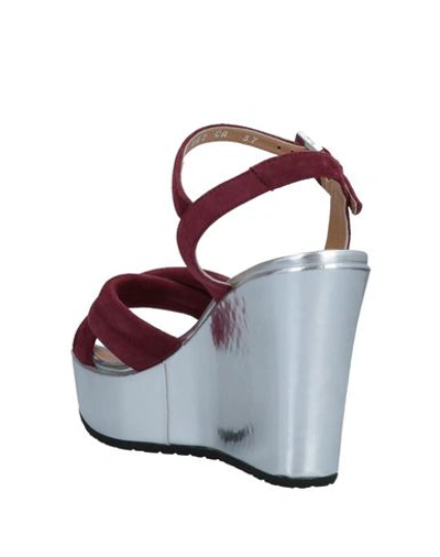 Shop Cesare Paciotti 4us Sandals In Maroon