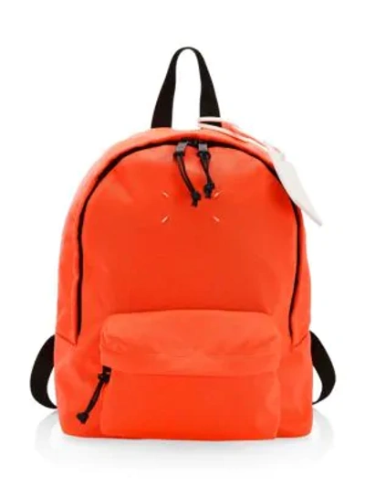 Shop Maison Margiela Klein Canvas Backpack In Orange