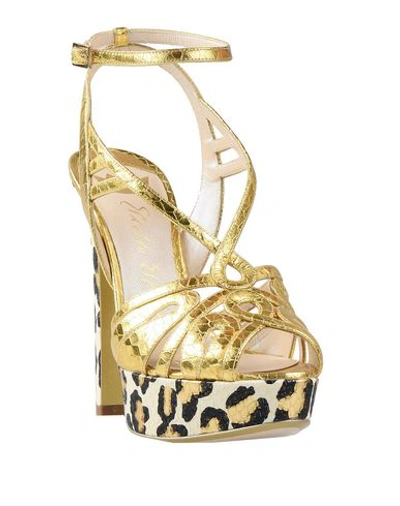 Shop Ernesto Esposito Sandals In Gold