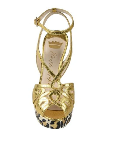 Shop Ernesto Esposito Sandals In Gold
