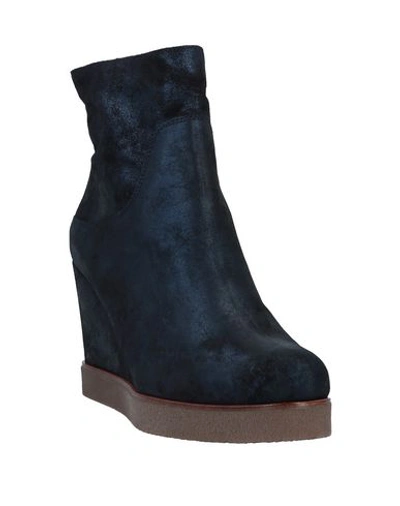 Shop Unisa Ankle Boot In Dark Blue