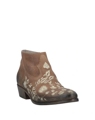 Shop Strategia Woman Ankle Boots Khaki Size 8 Soft Leather