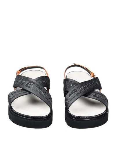 Shop Off-white Sandals In Lead