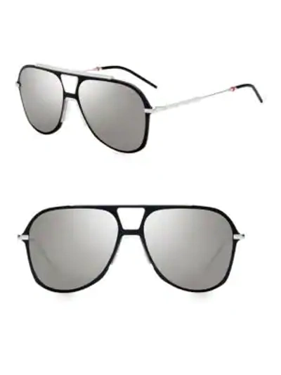 Shop Dior 99mm Aviator Sunglasses In Black Ruthenium Dark Grey