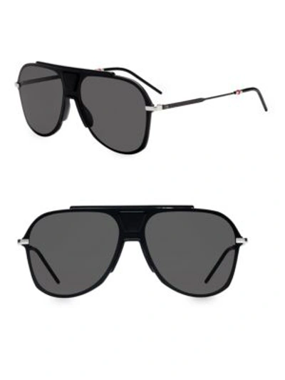 Shop Dior 99mm Aviator Sunglasses In Matte Black Charcoal