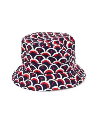 Shop Valentino Scale Bucket Hat In Marine Mattone