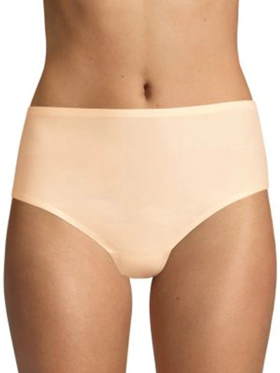 Shop Chantelle Soft Stretch Retro Thongs In Nude Blush