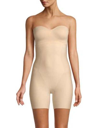 Shop Yummie Hidden Curves High-waist Thigh Shaper In Frappe