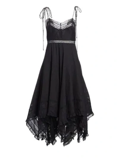Shop Zimmermann Juno Scarf Dress In Black