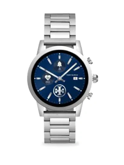 Shop Tory Burch Gigi Stainless Steel Bracelet Watch In Silver