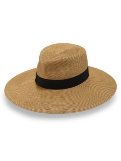 Shop Eric Javits Daphne Wide-brimmed Fedora In Natural