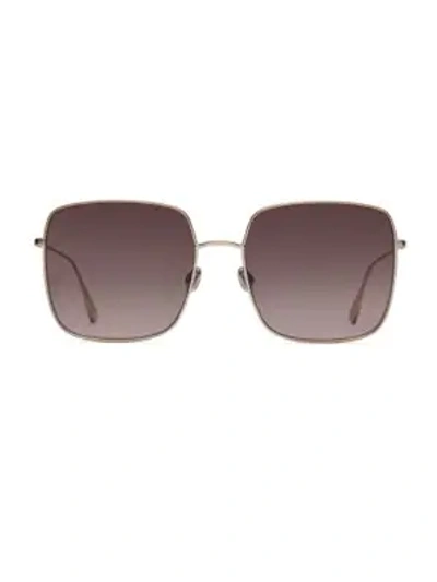 Shop Dior Stellaire1 59mm Square Sunglasses In Champagne
