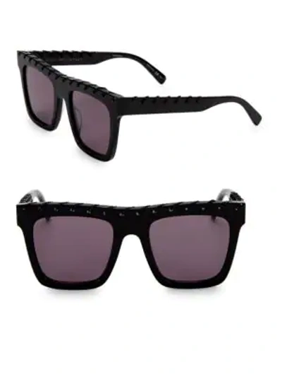 Shop Saint Laurent Falabella 51mm Flat Top Sunglasses In Black