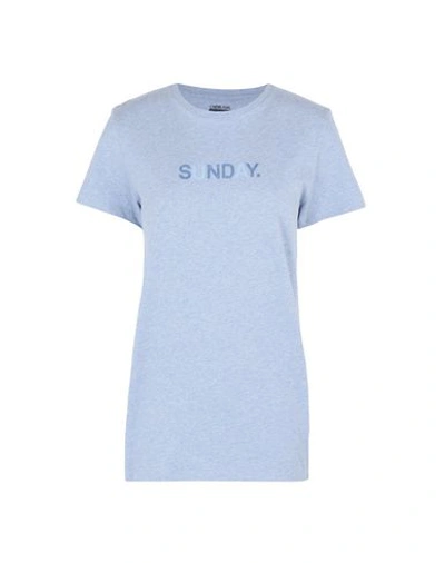 Shop Lndr Sunday Tee Woman T-shirt Sky Blue Size 2 Cotton