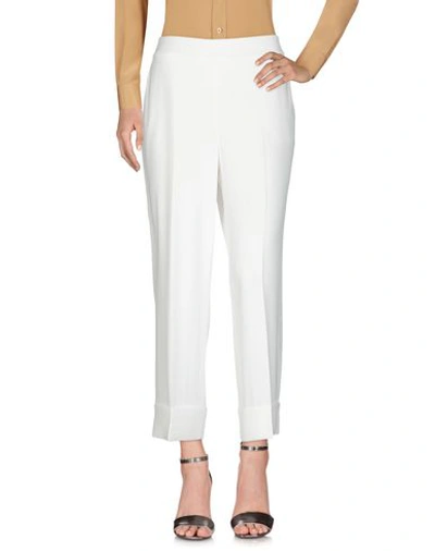 Shop Peserico Woman Pants Ivory Size 4 Polyester In White