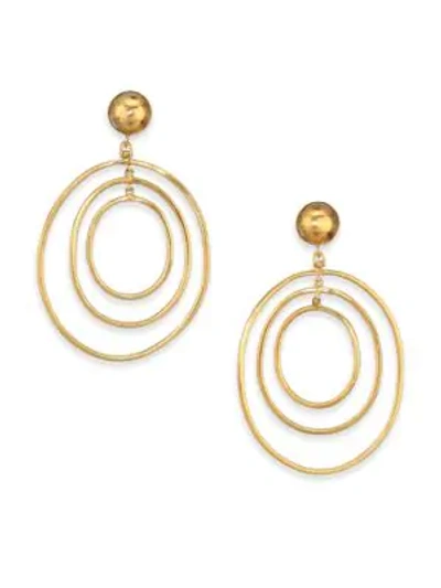 Shop Vaubel Nested Oval Hoop Drop Earrings In Gold