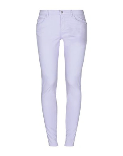 Shop Guess Casual Pants In Lilac