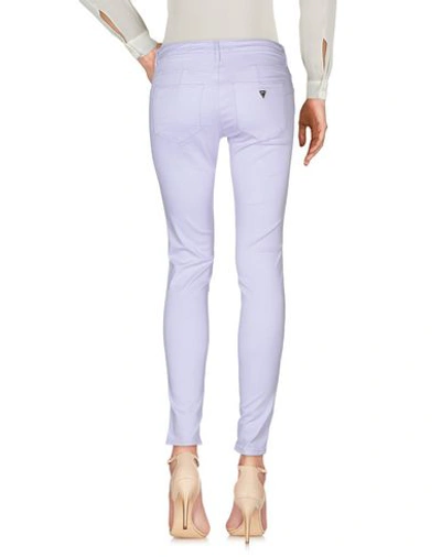 Shop Guess Casual Pants In Lilac