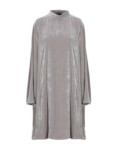 Shop Rick Owens Short Dresses In Dove Grey