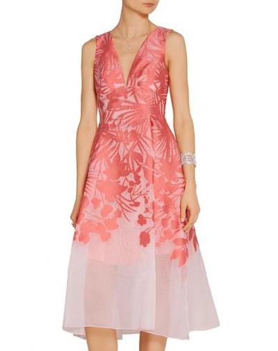 Shop Cushnie Et Ochs Midi Dress In Salmon Pink