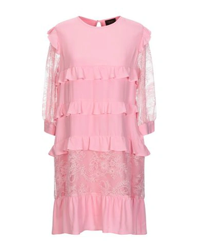 Shop Liu •jo Woman Mini Dress Light Purple Size 6 Acetate, Silk