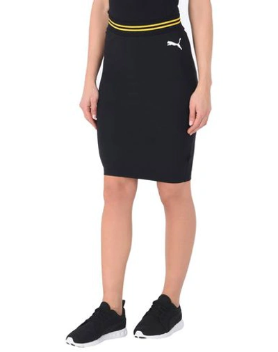 Shop Fenty X Puma Knee Length Skirt In Black