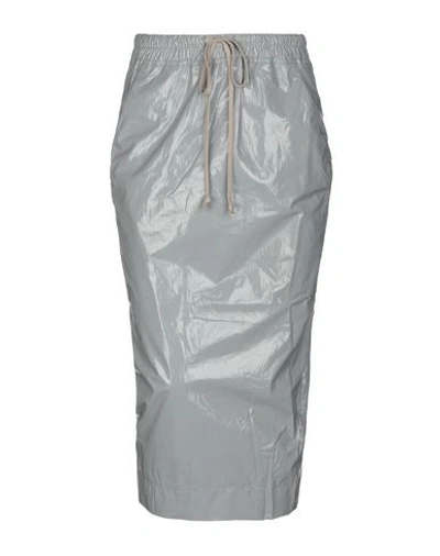Shop Rick Owens Drkshdw Midi Skirts In Grey