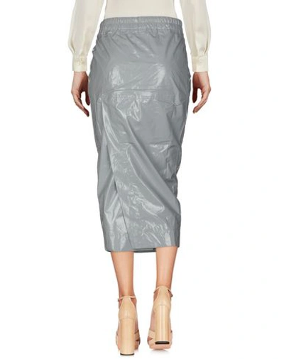 Shop Rick Owens Drkshdw Midi Skirts In Grey