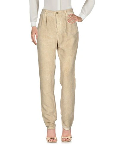 Shop Monocrom Casual Pants In Sand