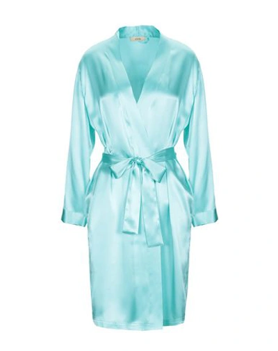 Shop Vivis Robes In Turquoise