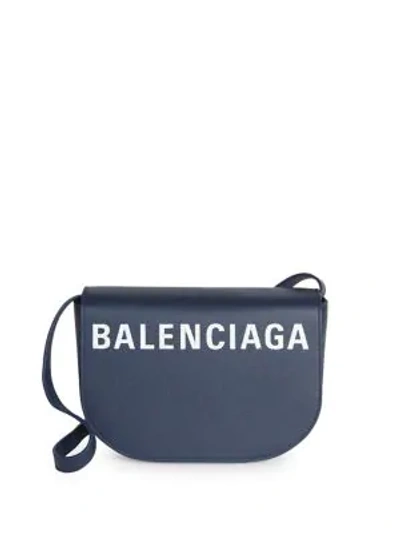 Shop Balenciaga Ville Leather Day Bag In Blue