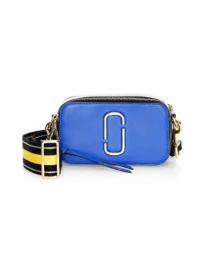 Shop Marc Jacobs The Colorblock Snapshot Bag In Dazzling Blue Multi