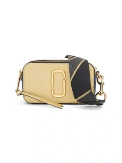 Shop Marc Jacobs Snapshot Leather Camera Bag In Gold Multi