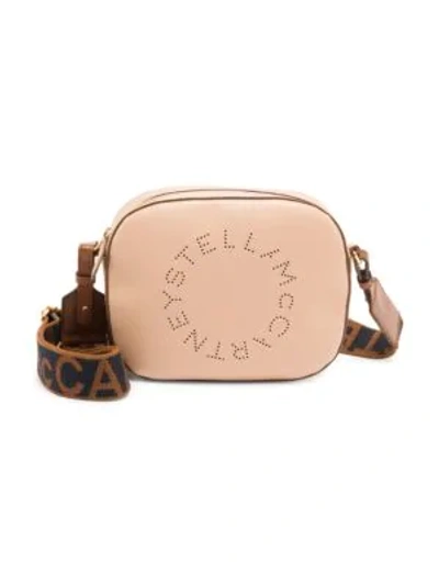 Shop Stella Mccartney Mini Stella Logo Camera Bag In Powder