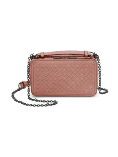 Shop Bottega Veneta Leather Camera Bag In Rose
